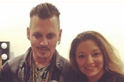 Kristina with Johnny Depp